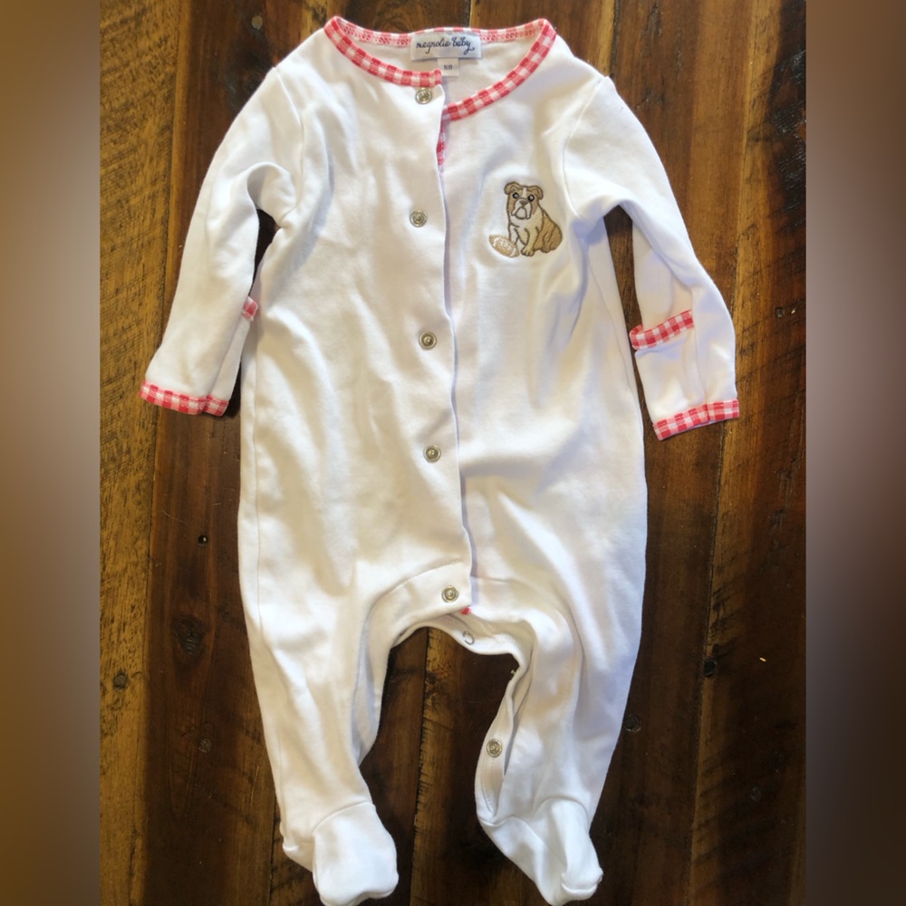 Magnolia Baby Newborn Georgia Bulldogs Romper